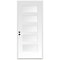 Codel Doors 36" x 80" Primed White Shaker Exterior Fiberglass Door 3068RHISPSF5PSHK69161DM - alternate 1